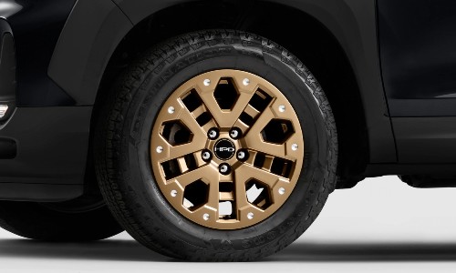 Closeup of bronze wheels on 2021 Honda Ridgeline