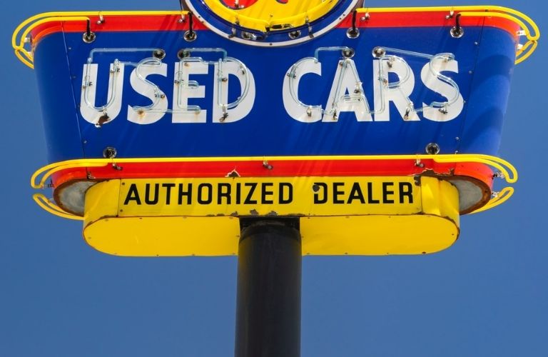 Used Cars Authorized Dealer Sign Board