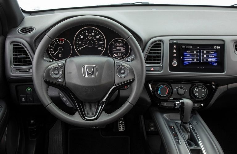 2022 Honda HR-V steering wheel and dashboard